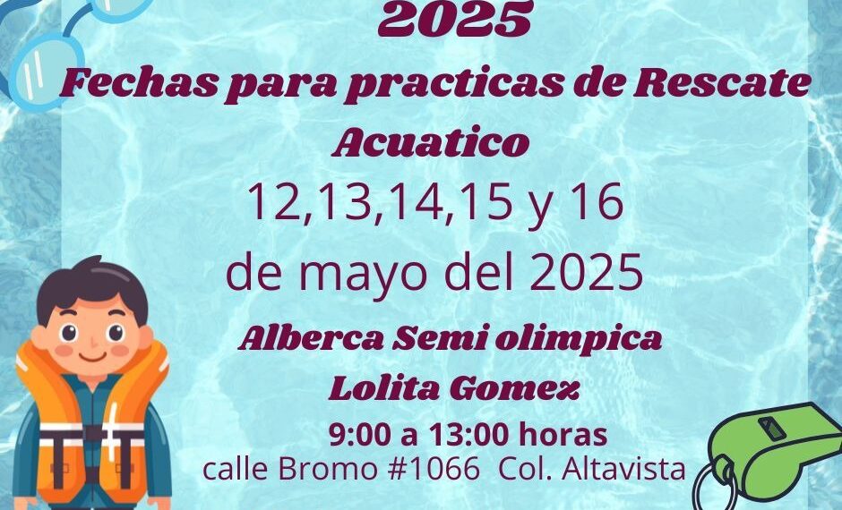 Invita Protección Civil a  cursos para salvavidas