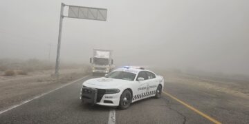 Cierran tramo carretero Sueco–Juárez por tolvanera