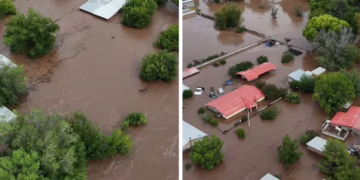 Colonia Juárez bajo el agua