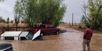 Tromba inunda «El oasis», campo menonita en Ojinaga
