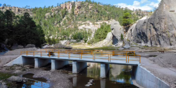 Así van los puentes a la cascada de Cusárare