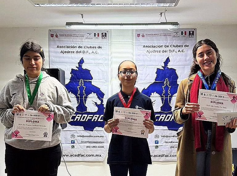 Mía Fernanda Guzmán, de 12 años, se corona Campeona Nacional Sub-23 de ajedrez
