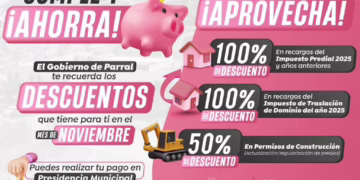 Parral alivia cargas fiscales: Descuentos de hasta 100% en predial y permisos 