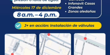 JMAS instala válvulas, dejará sin agua a Infonavit Casas Grandes