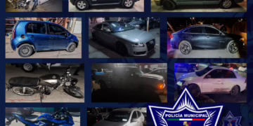 La Policía Municipal de Juárez recupera 11 vehículos robados en operativo especial