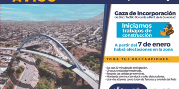 Inician obras en gaza Teófilo Borunda; activan rutas alternas