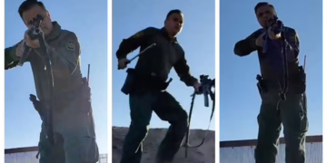 Mexicano desafía a agentes de la migra en la frontera Juárez-El Paso
