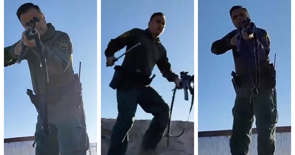 Mexicano desafía a agentes de la migra en la frontera Juárez-El Paso