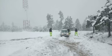 Caída de nieve en Guadalupe y Calvo, la más intensa