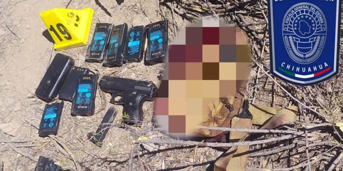Balacera mortal en km 127 a Parral: dos sin vida y fuerte arsenal decomisado