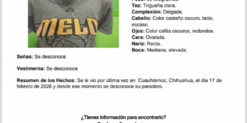 Adolescente de 14 años desaparecido en Cuauhtémoc