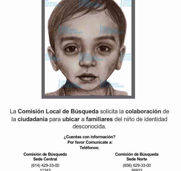Solicitan ayuda para identificar a un menor de identidad desconocida