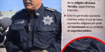 Polémica por uso de accesorios religiosos en mando policial de Juárez
