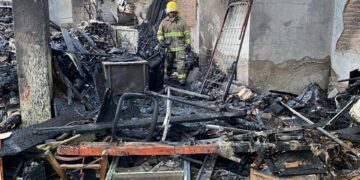 Incendio en predio de Santa Rosa causa muerte de animales de granja