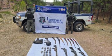 Aseguramiento de armas y vehículos en Urique