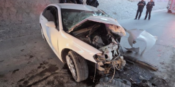 Choque fatal en el viaducto Díaz Ordaz deja dos jóvenes sin vida