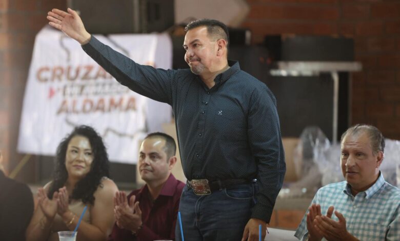 Visita Cruz Pérez Cuéllar el municipio de Aldama en gira política
