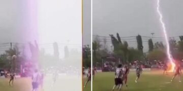 Muere joven futbolista y nueve más resultan heridos tras impacto de rayo durante partido en Tailandia