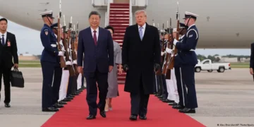 Recibe Donald Trump a Xi Jinping en Estados Unidos en visita oficial de tres días