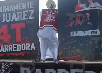 Protesta rodante contra la cuarta transformación cruza las calles de la frontera